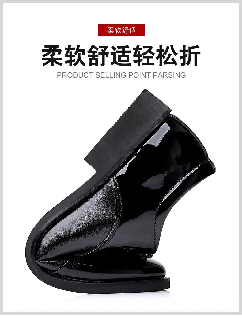 Men Dress Shoes Patent Leather Oxford Shoes Male Formal  Big Size 38-48 Handsome Men Pointed Toe  for Wedding