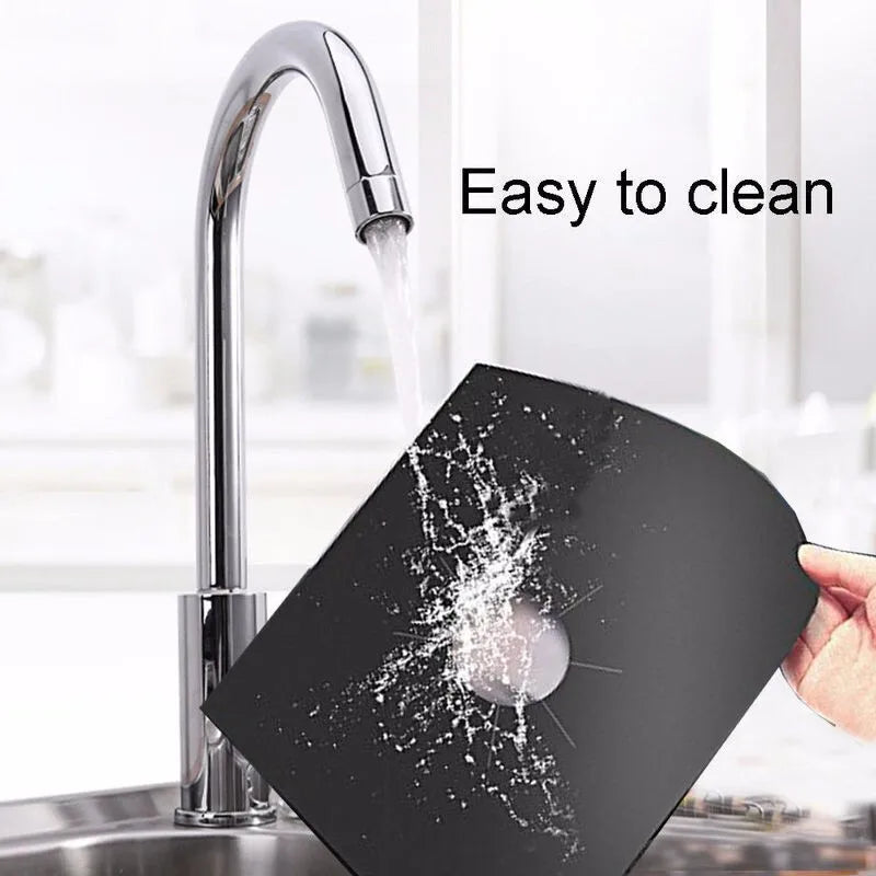 1/4/6/8Pcs Gas Stove Protector Cooker Cover Liner Clean Mat Pad Kitchen Gas Stove Stovetop Protector Kitchen Accessory Utensils