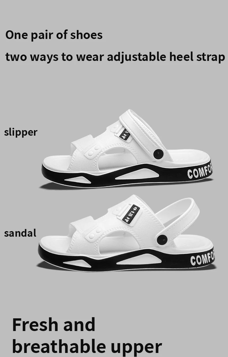 Men's Slippers Summer New Sandals EVA Light Adult Thick-soled Beach Shoes Non-slip Open-toe Sandals  for Outdoor