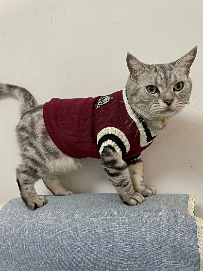 Autumn Winter Pet Cat Dog Sweater Warm Coat For Small Medium Large Dogs Kitten Pullover Puppy Vest Warm Pet Clothes Cat Costume