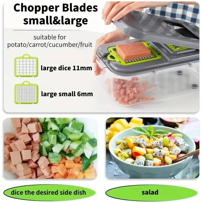 16/25 in 1 Multifunctional Vegetable Chopper Handle Food Grate Food Chopper Vegetable Slicer Dicer Cut Kitchen Items cocina tool