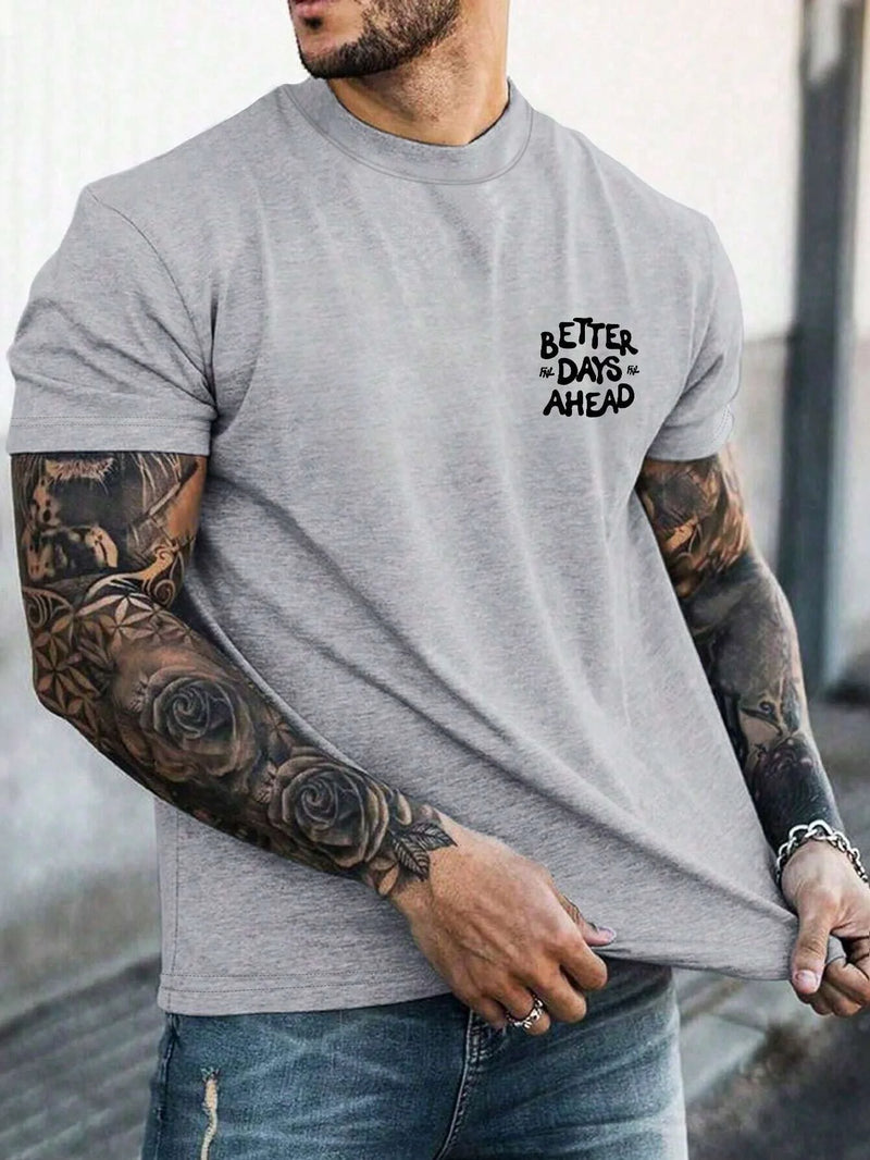 Better Days Ahead Letter Graphic Men Women T-Shirt O-Neck Casual Oversize T-Shirt Fashion Cotton Tee Clothes Summer Loose Tshirt