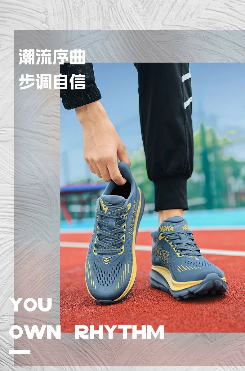 Marathon Carbon Plate Air Cushion Men Sports Running Shoes Breathable Lightweight Women's Comfortable Athletic Nonskid Sneakers