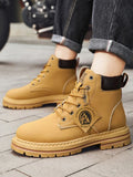 High Top Boots Men's Leather Shoes Fashion Motorcycle Ankle Boots for Men Winter Boots Man Shoes Lace-Up Botas Hombre