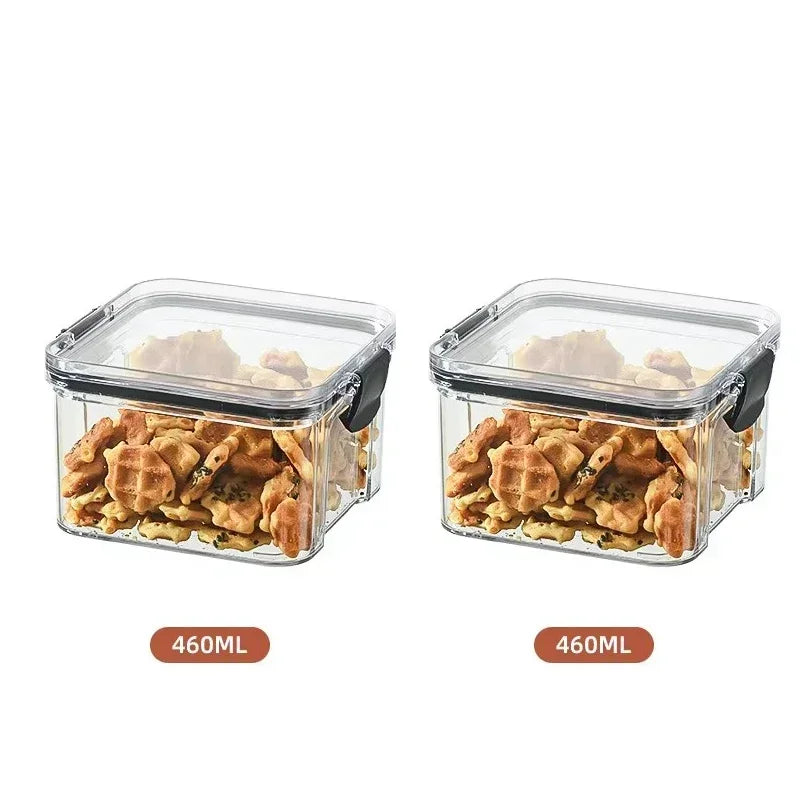 460-1800ml Sets Kitchen Stackable Sealed Jar Plastic Food Storage Box Multigrain Tank Bottle Dried Fruit Tea Storage Containers