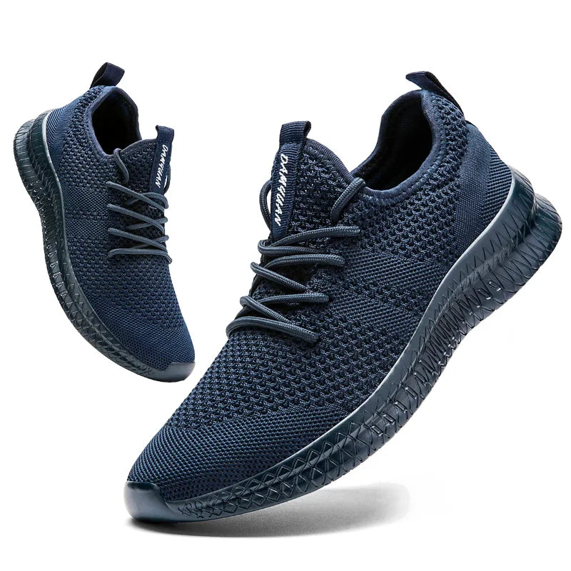 Fujeak Ultralight Running Shoes for Men Casual Breathable Mesh Sneakers Anti-slip Fashion Solid Colour Men's Shoes Plus Size 46