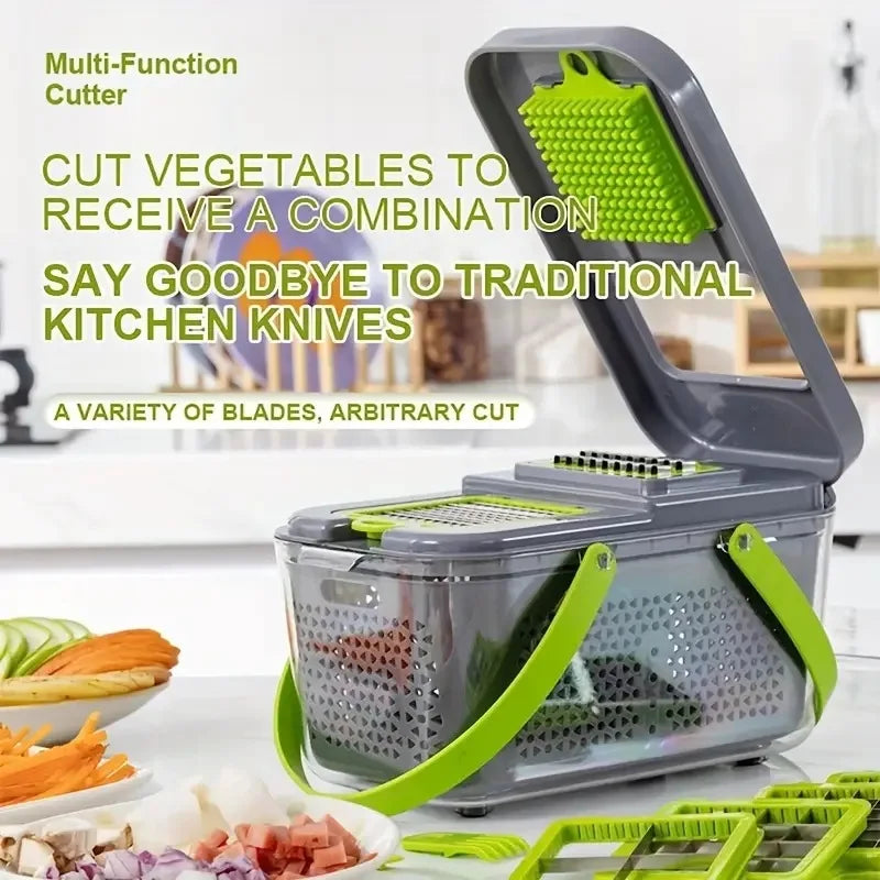 16/25 in 1 Multifunctional Vegetable Chopper Handle Food Grate Food Chopper Vegetable Slicer Dicer Cut Kitchen Items cocina tool