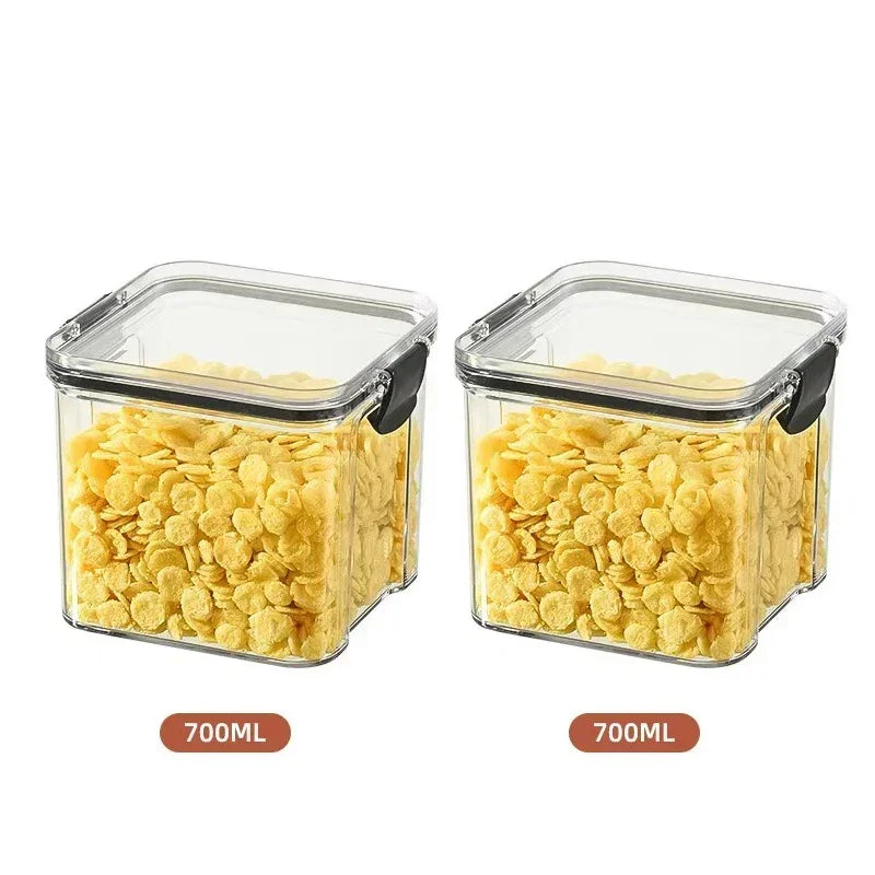 460-1800ml Sets Kitchen Stackable Sealed Jar Plastic Food Storage Box Multigrain Tank Bottle Dried Fruit Tea Storage Containers