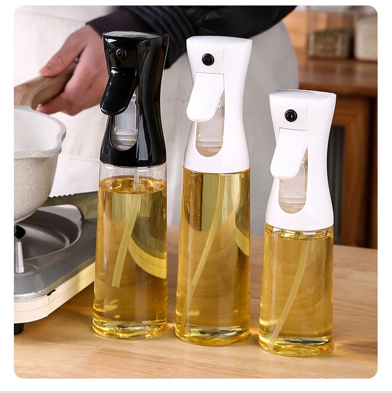 200/300/500ML Black /White Transparent Kitchen Oil Bottle Cooking Oil Spray OliveOil Bottle Fitness Barbecue Spray Oil Dispenser