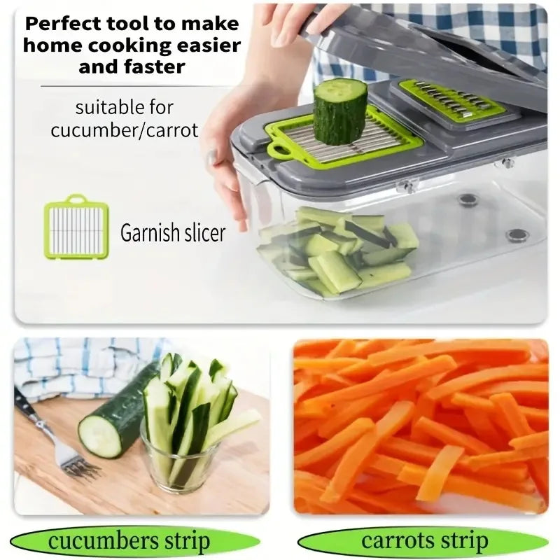 16/25 in 1 Multifunctional Vegetable Chopper Handle Food Grate Food Chopper Vegetable Slicer Dicer Cut Kitchen Items cocina tool