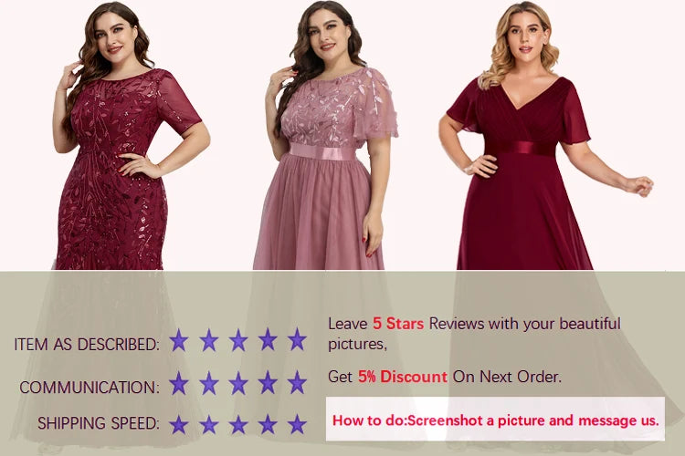 2024 New Women Plus Size Evening Dresses Long Elegant A Line V Neck Ruffles Chiffon Formal Wedding Party Dress Robe De Soiree