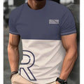 Men's Clothing Short sleeve Top Gradient Color Digital Print T-shirt