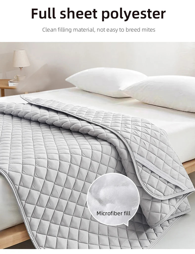 Ultrasonic Mattress Protector Cover Pad Washable Mattress Bed Protector with Elastic Band