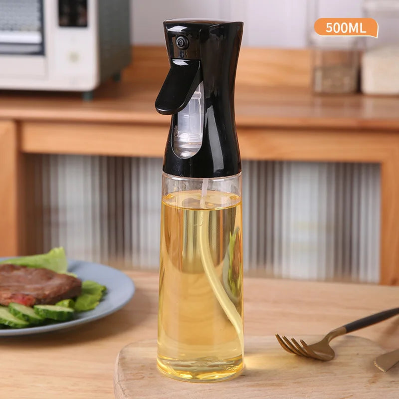 200/300/500ML Black /White Transparent Kitchen Oil Bottle Cooking Oil Spray OliveOil Bottle Fitness Barbecue Spray Oil Dispenser